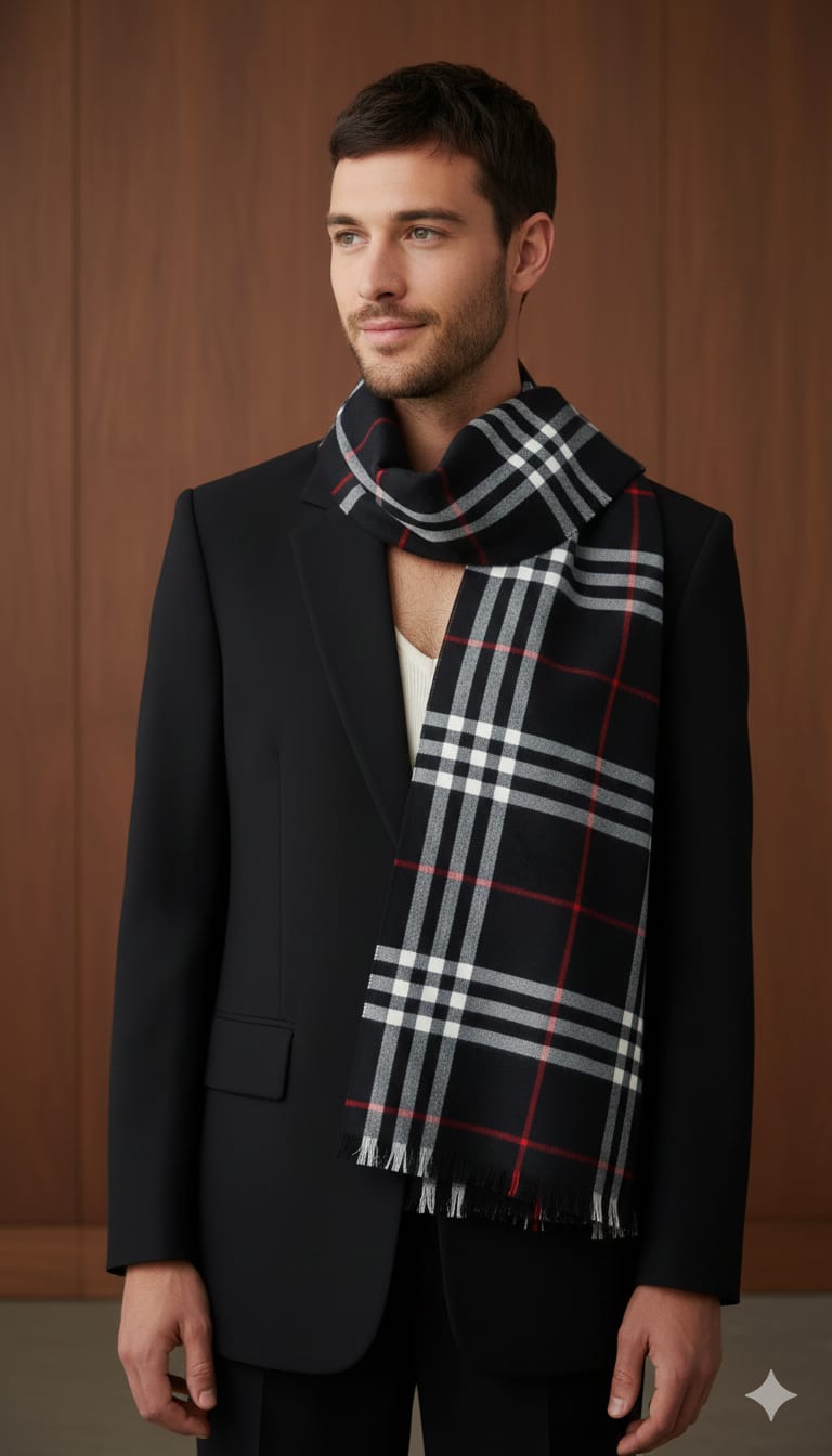 Burberry Classic Check Wool Scarf