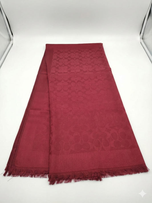 Coach Textured Burgundy Scarf