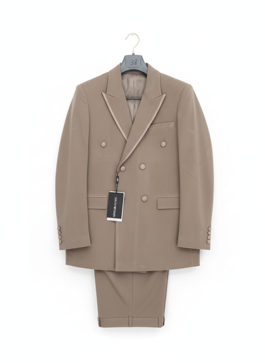 Armani Exchange-Breasted Beige Suit (Extremely Premium)