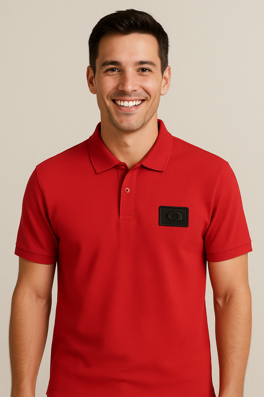 COACH Ember Glow Timeless Fit Short Sleeve Piqu�� Polo Shirt