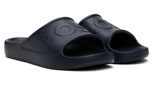 BOSS Starlit Navy Luxe Slide Sandals