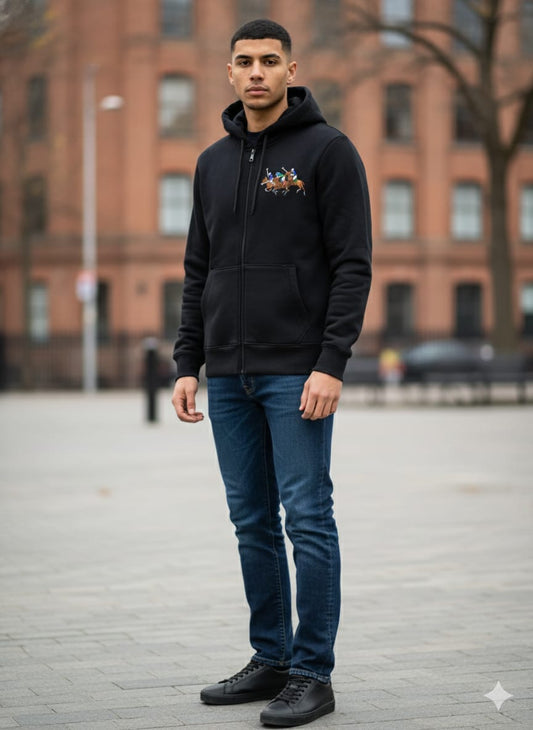 Polo Ralph Lauren Classic Zip-Up Hoodie with Equestrian Embroidery