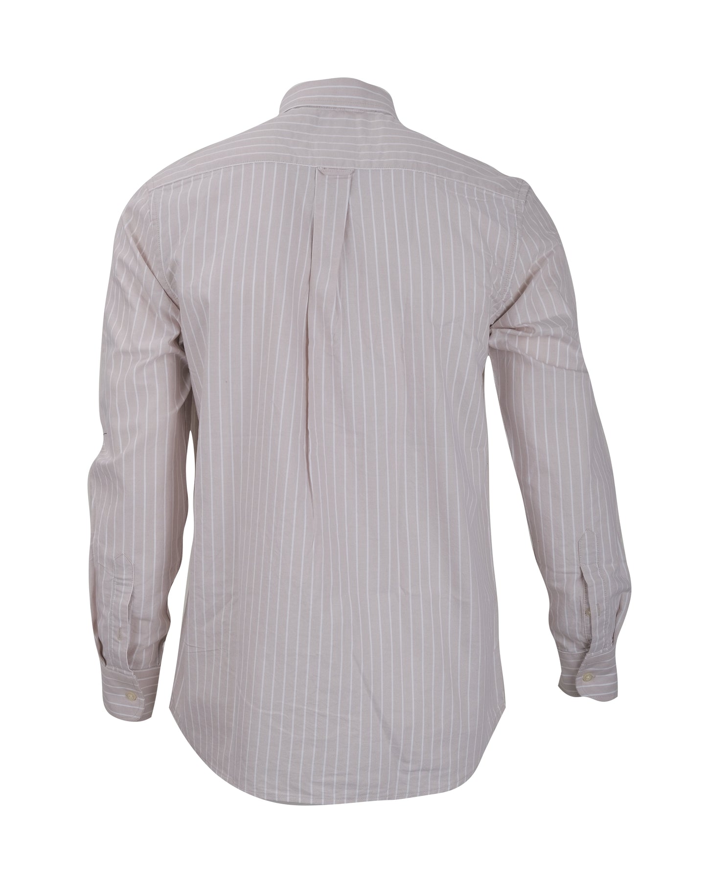 SUPERDRY Beige White Stripe Classic Oxford Long Sleeve Shirt