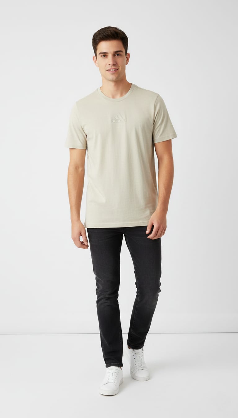 ADIDAS Whispering Sand Contemporary Fit Short Sleeve T-Shirt