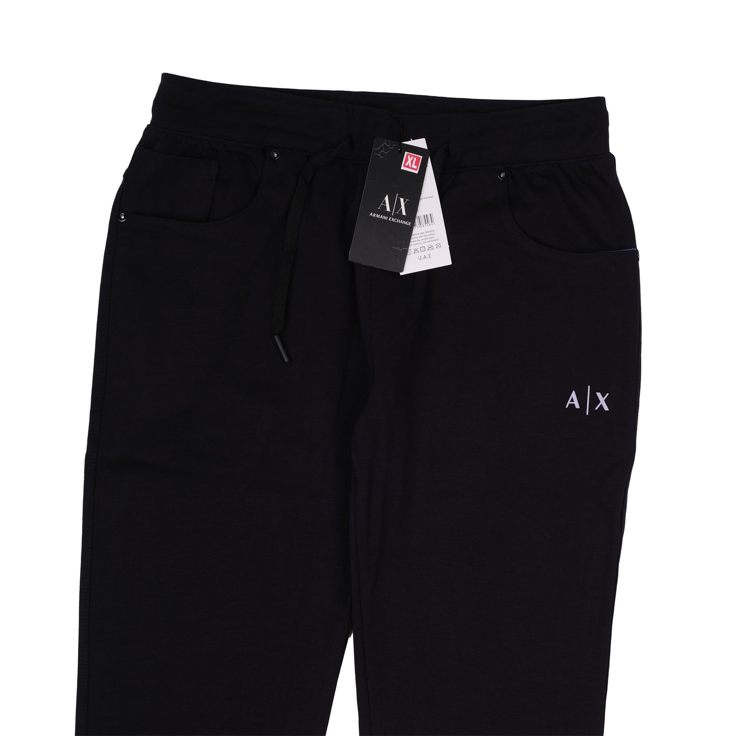 ARMANI EXCHANGE Black Essential Logo Drawstring Sweatpants