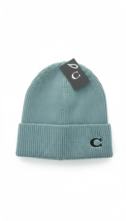 Coach Classic Knit Beanie in Soft Blue