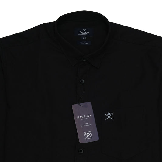 HACKETT LONDON Classic Black Slim Fit Shirt