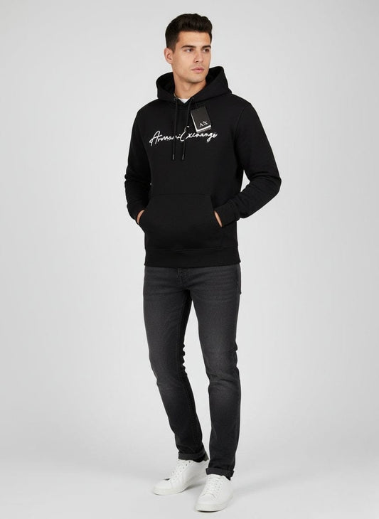 ARMANI EXCHANGE Twilight Plum Urban Fit Signature Hoodie