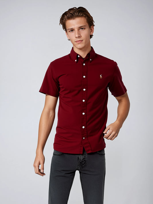 POLO RALPH LAUREN Ember Rose Classic Fit Short Sleeve Button-Down Shirt