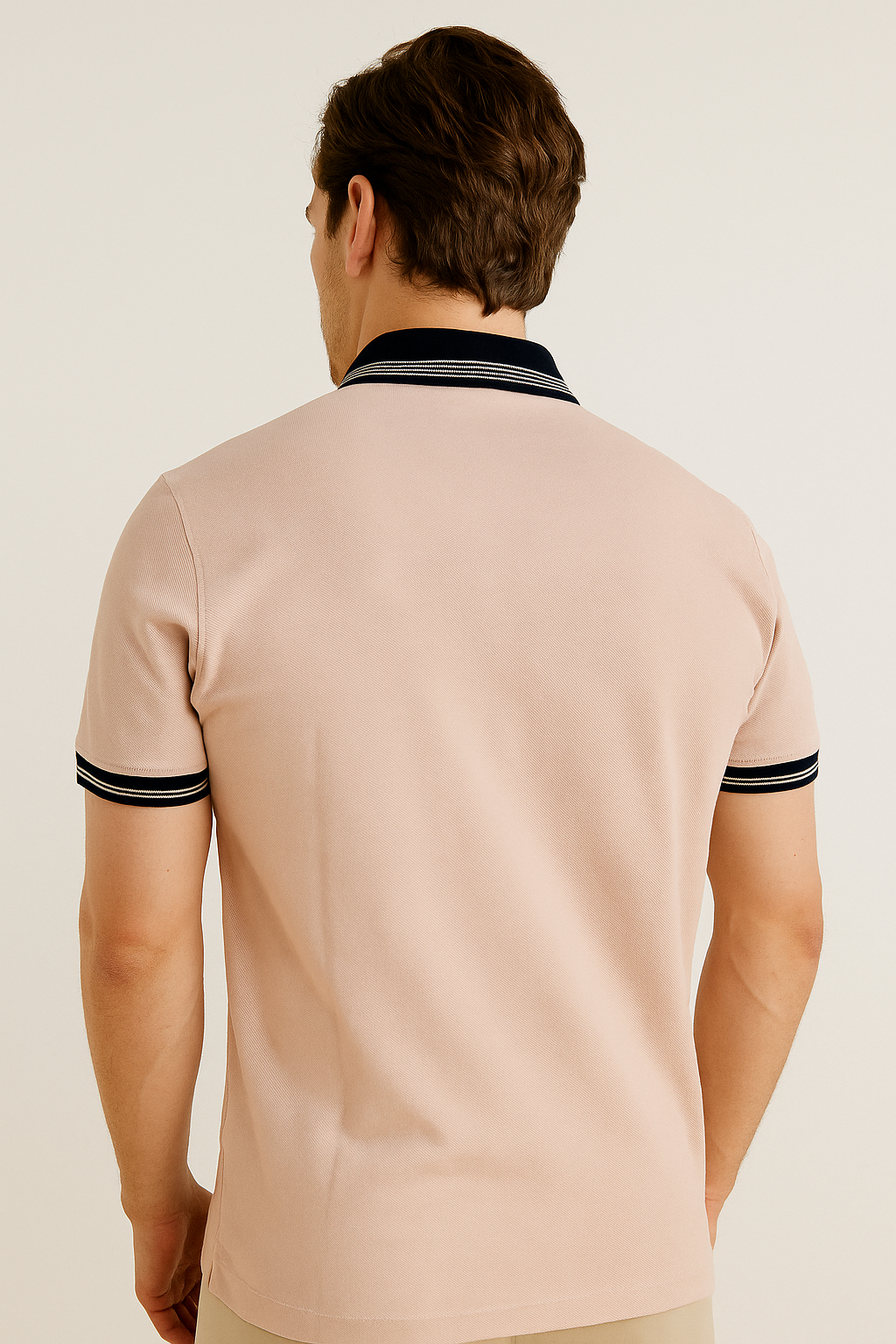 LACOSTE Whispering Peach Tailored Fit Short Sleeve Piqué Polo