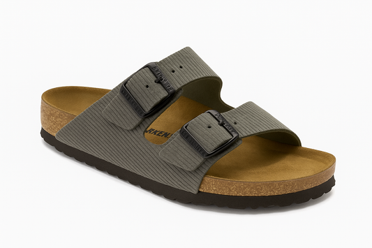 BIRKENSTOCK Enchanted Sage Luxe Footbed Slide Sandal
