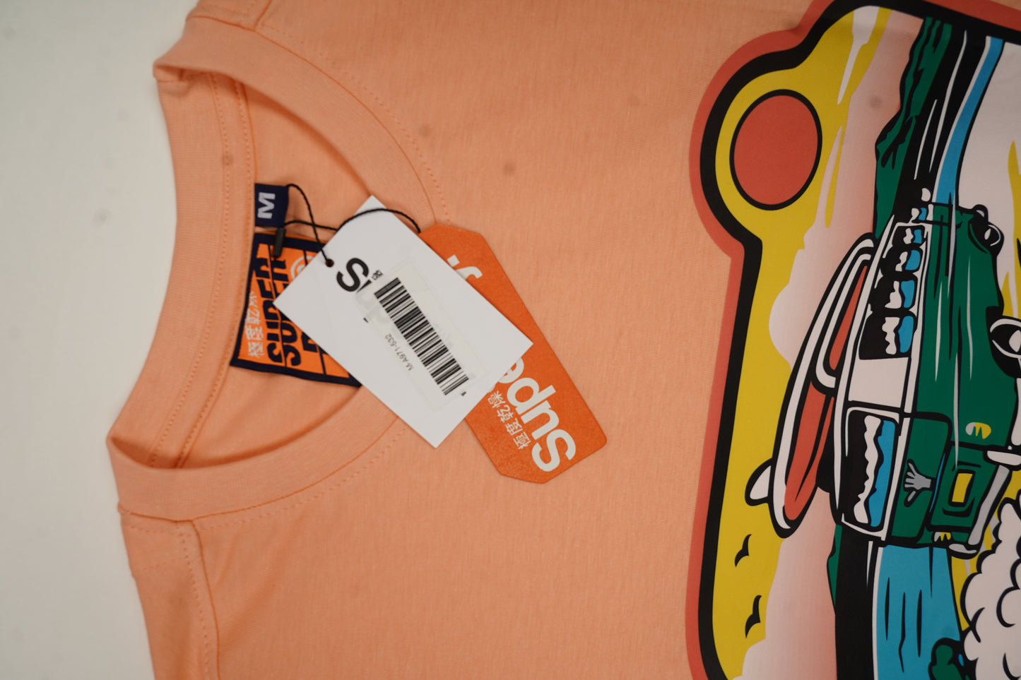 SUPERDRY Radiant Peach Easy Fit Short Sleeve Graphic T-Shirt