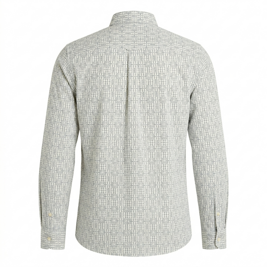 TOMMY HILFIGER Twilight Quartz Tailored Fit Long Sleeve Button-Up Shirt