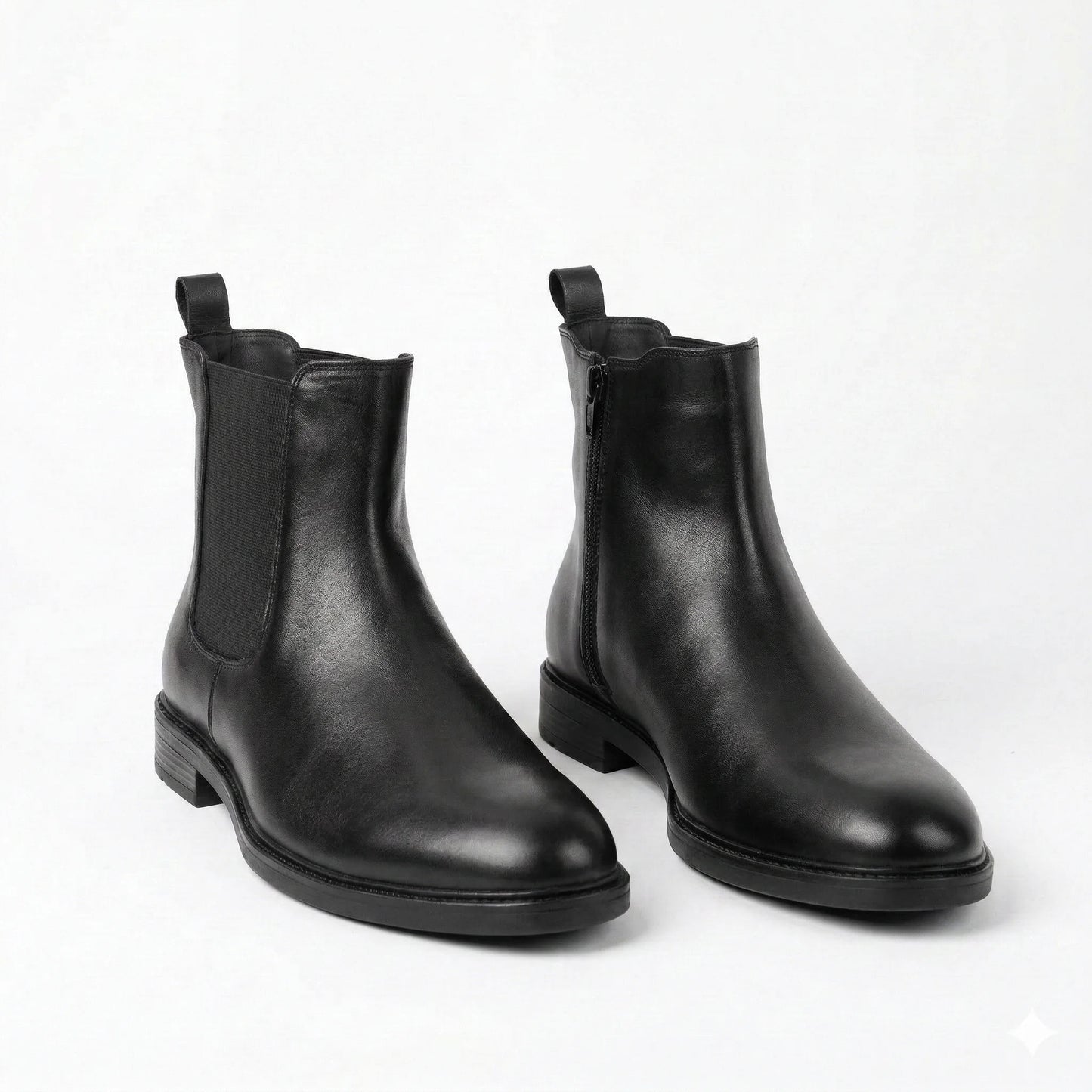 DIESEL Twilight Onyx Sleek Leather Chelsea Boots