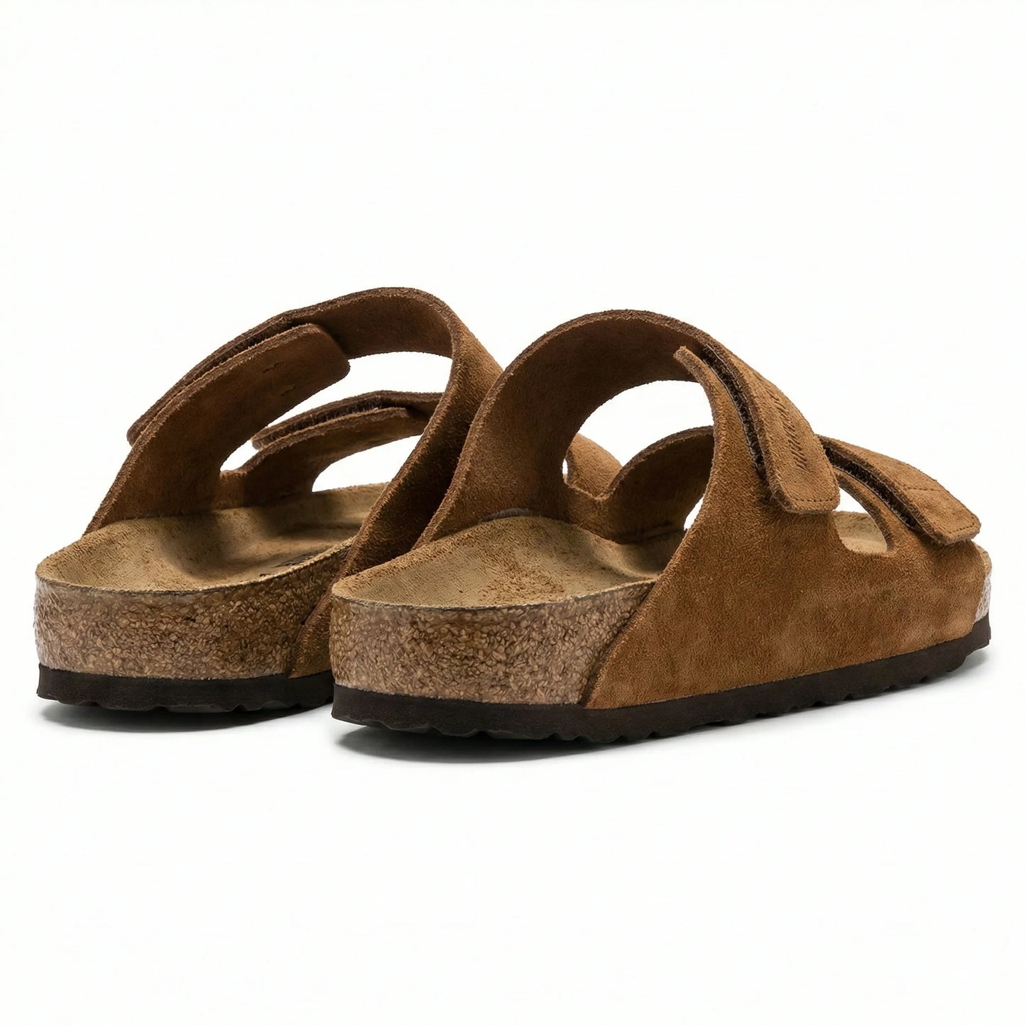 BIRKENSTOCK Rustic Chestnut Double Strap Suede Sandals