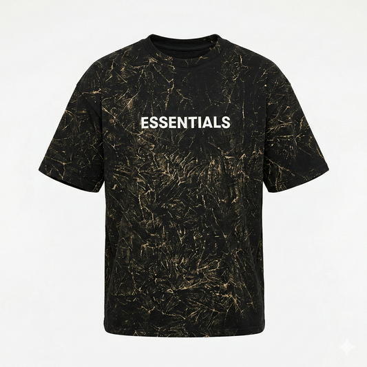 ESSENTIALS Bold Obsidian Drop Shoulder Short Sleeve T-Shirt