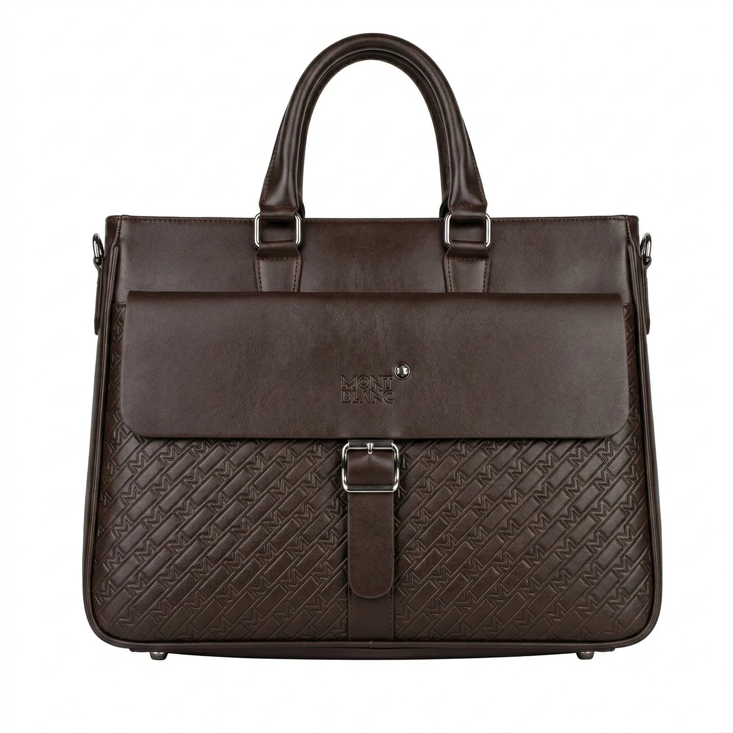 MONTBLANC Deep Chestnut Premium Leather Executive Briefcase