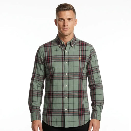 POLO RALPH LAUREN Opulent Fern Custom Fit Long Sleeve Shirt