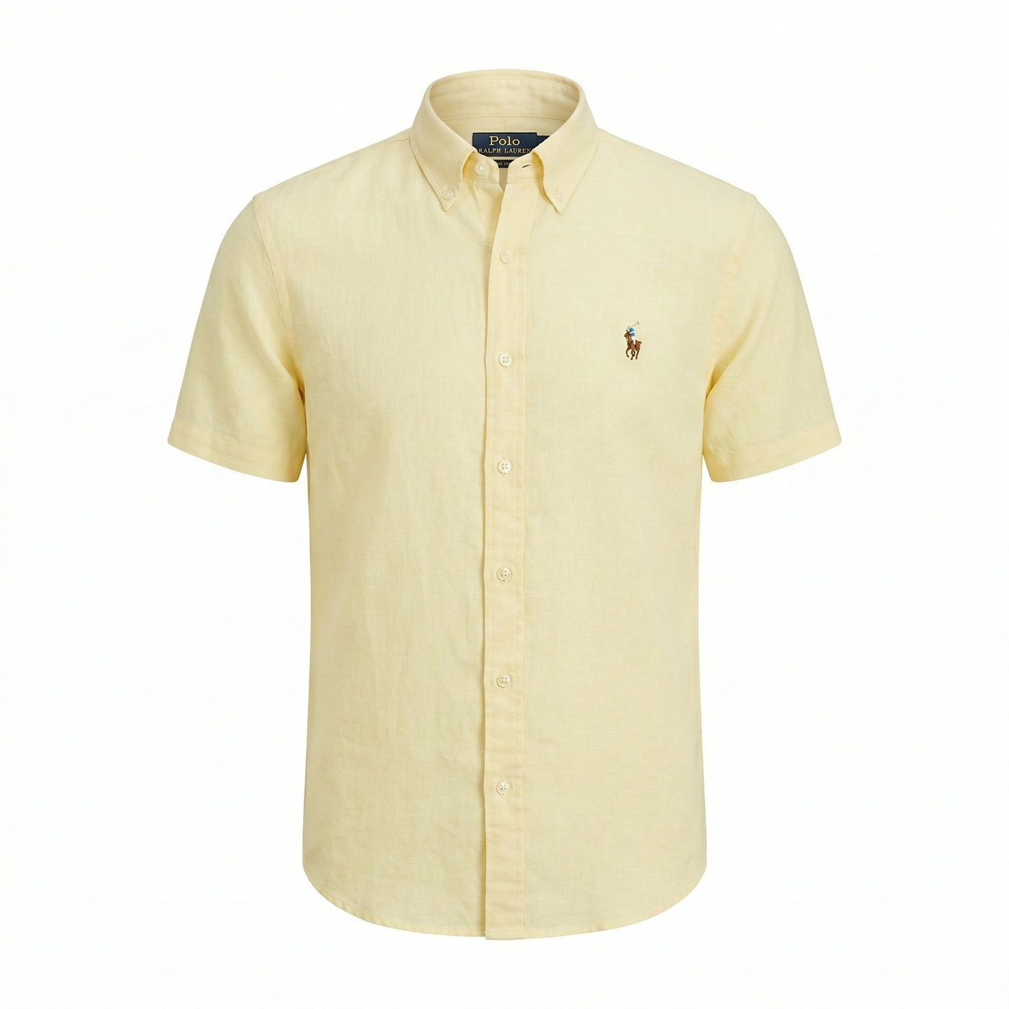 POLO RALPH LAUREN Luminous Amber Classic Fit Short Sleeve Linen Shirt
