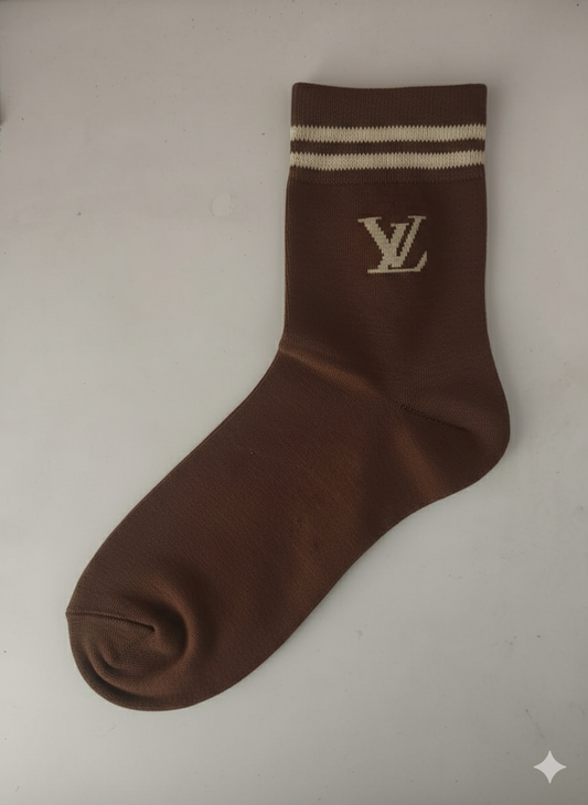LOUIS VUITTON Ember Maple Premium Striped Socks