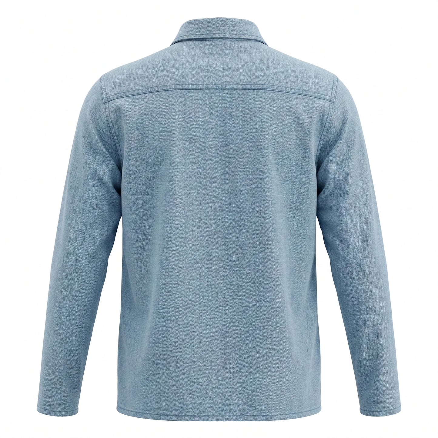 AMI Celestial Teal Classic Fit Long Sleeve Denim Shirt