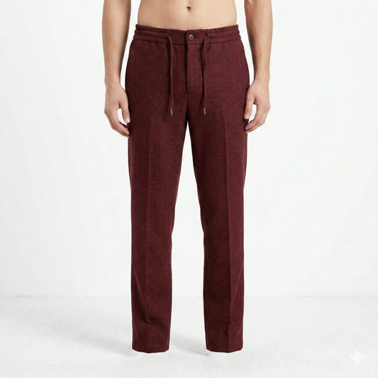 CALVIN KLEIN Ember Ruby Tailored Fit Linen Trousers