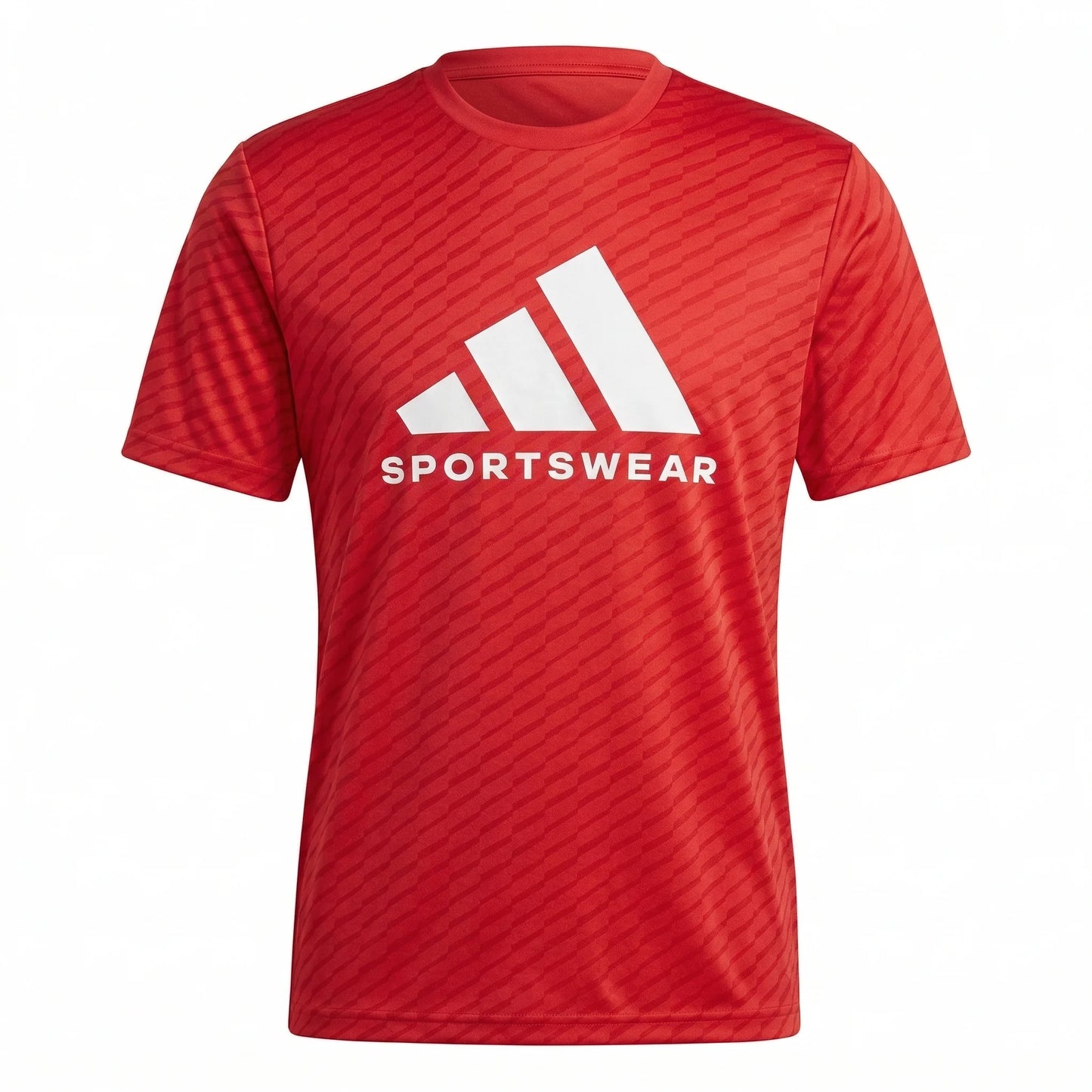 ADIDAS Radiant Coral Athletic Fit Short Sleeve Dri-Fit Performance Tee