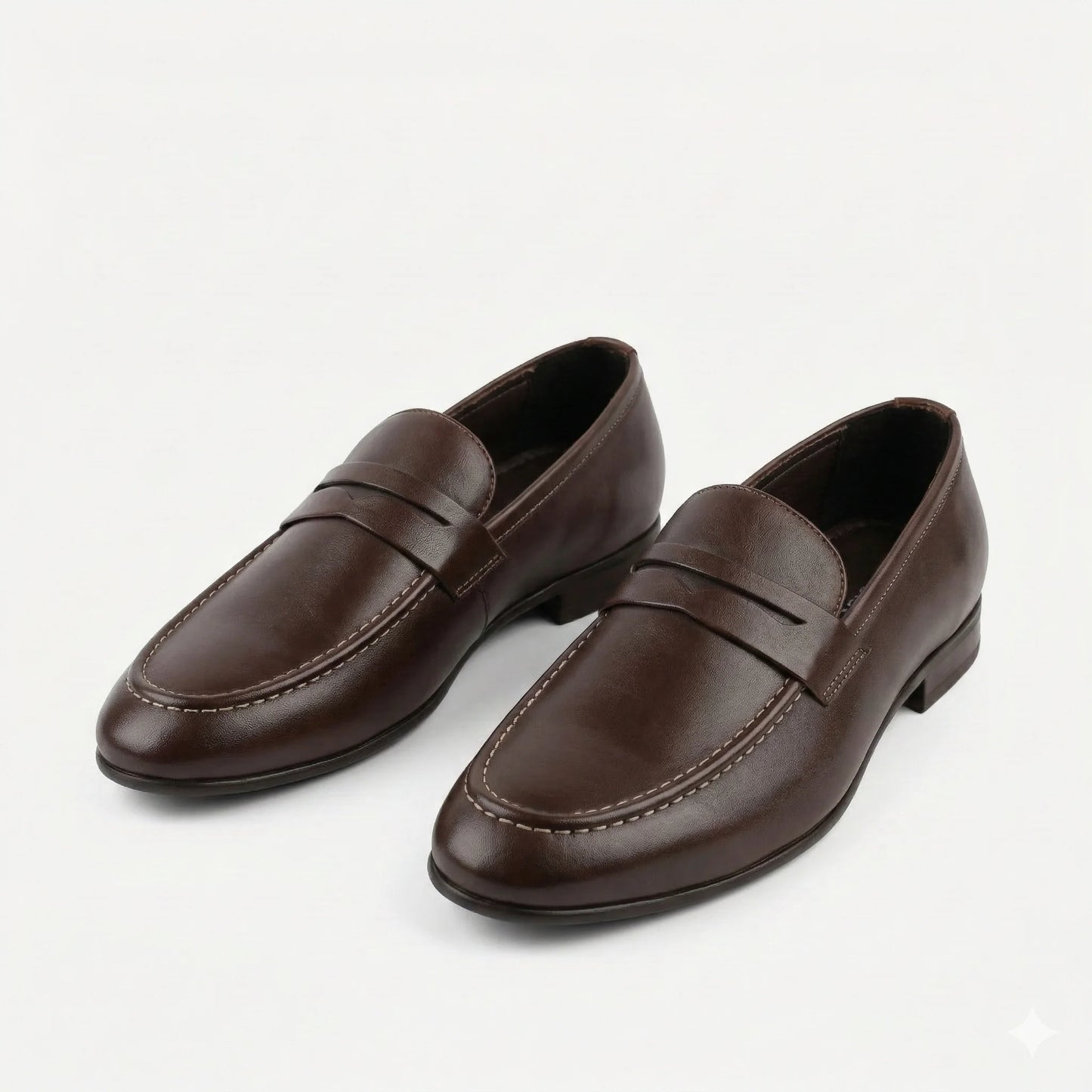 ROSSO BRUNELLO Rustic Cocoa Luxe Leather Loafers
