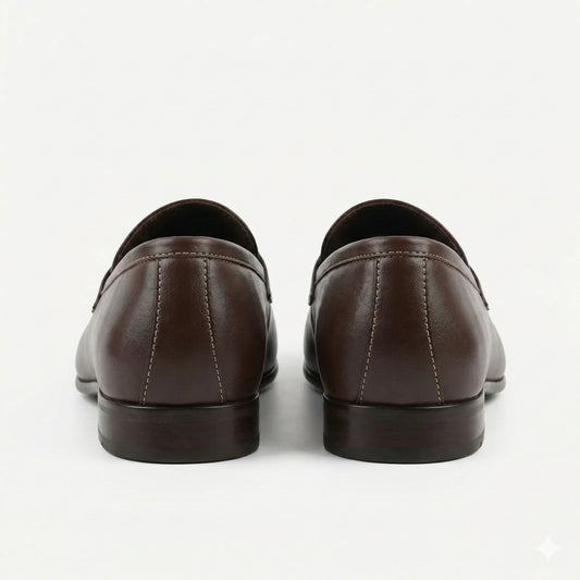 ROSSO BRUNELLO Rustic Cocoa Luxe Leather Loafers