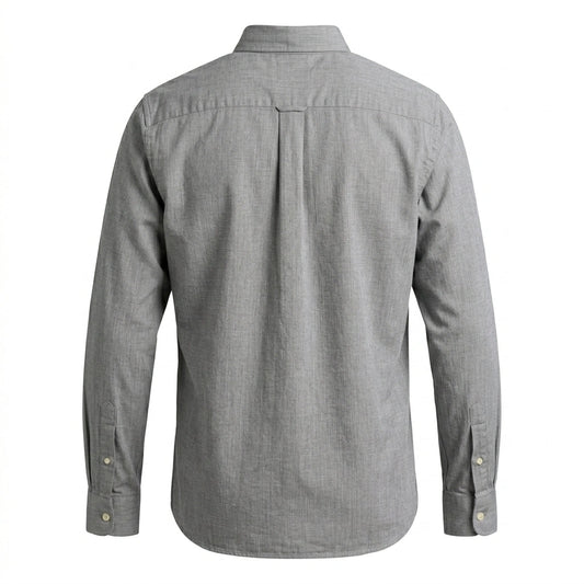 GANT Misty Charcoal Tailored Fit Long Sleeve Button-Up Shirt