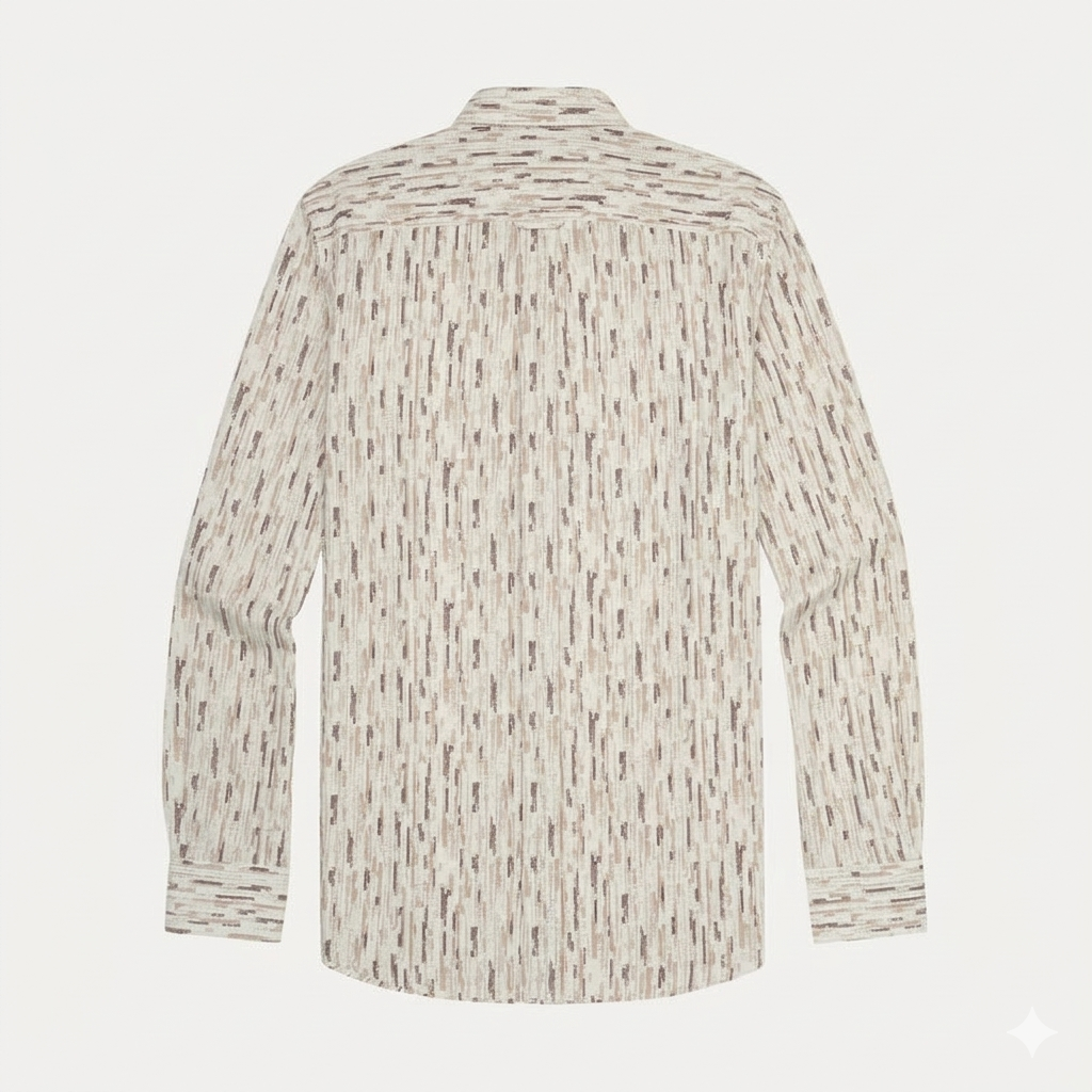 TOMMY HILFIGER Serene Dune Tailored Fit Long Sleeve Textured Shirt