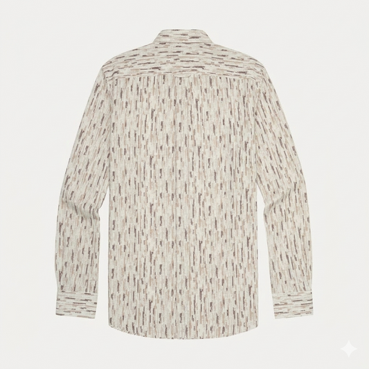 TOMMY HILFIGER Serene Dune Tailored Fit Long Sleeve Textured Shirt