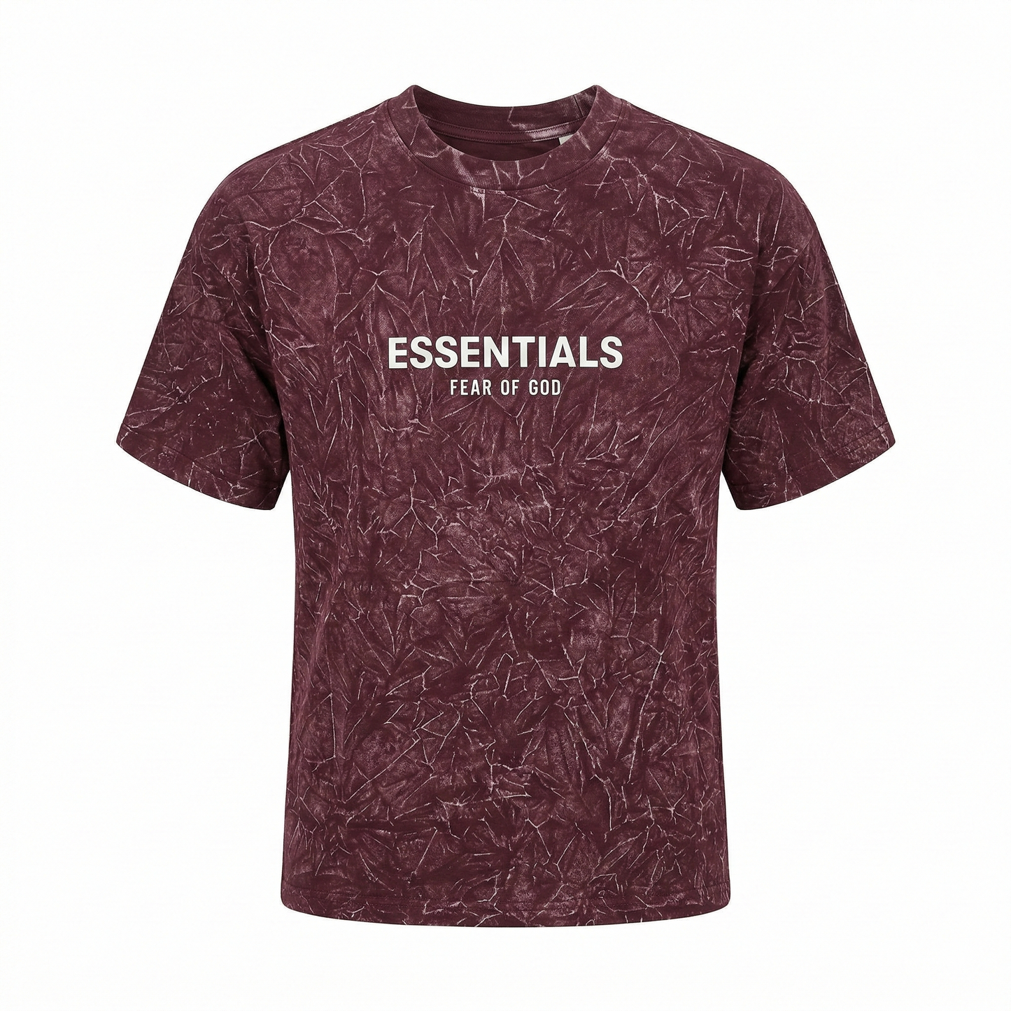 ESSENTIALS FEAR OF GOD Crimson Ember Relaxed Fit Drop Shoulder Short Sleeve T-Shirt