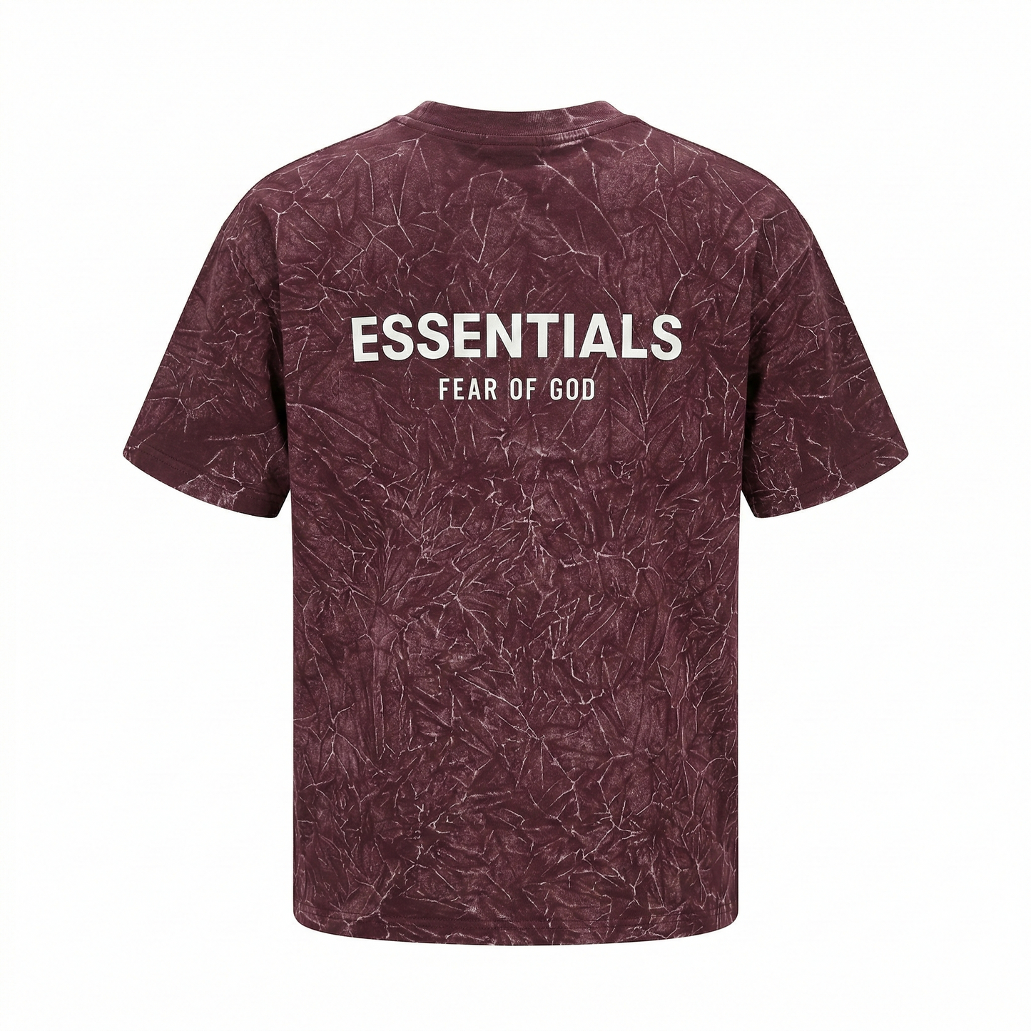 ESSENTIALS FEAR OF GOD Crimson Ember Relaxed Fit Drop Shoulder Short Sleeve T-Shirt
