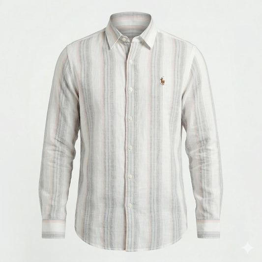 POLO Ralph Lauren Regular Fit Stripe Full Sleeve Linen Shirt