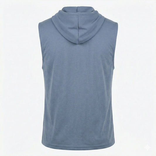 UNDER ARMOUR Stormy Teal Athletic Fit Sleeveless Hoodie with Iconic Bull Graphic