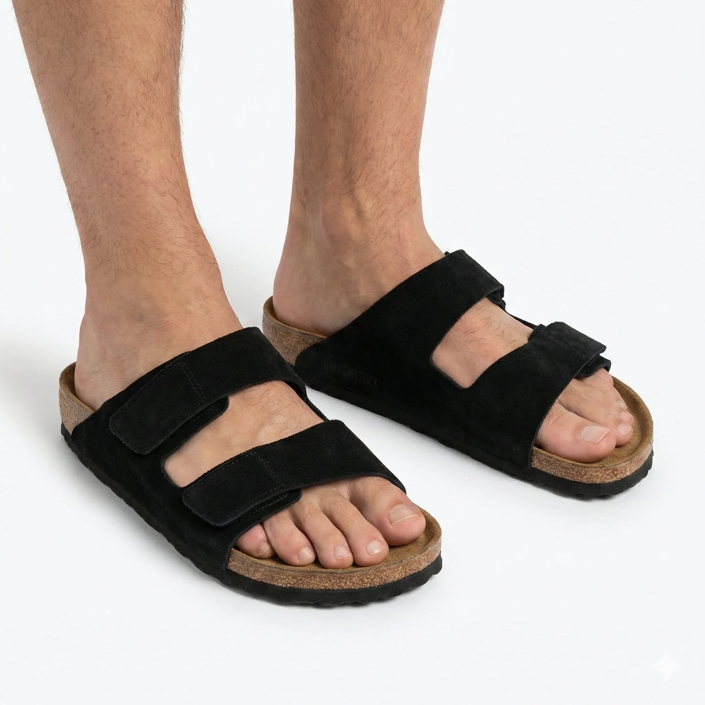 BIRKENSTOCK Obsidian Velvet Classic Suede Arizona Sandals