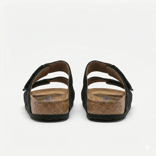 BIRKENSTOCK Obsidian Velvet Classic Suede Arizona Sandals
