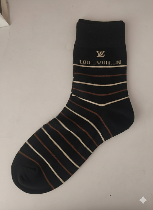 LOUIS VUITTON Twilight Ember Luxe Blend Striped Socks