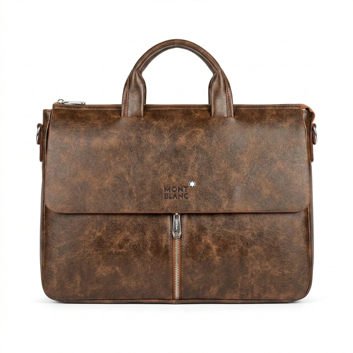 MONTBLANC Rustic Chestnut Luxe Leather Briefcase