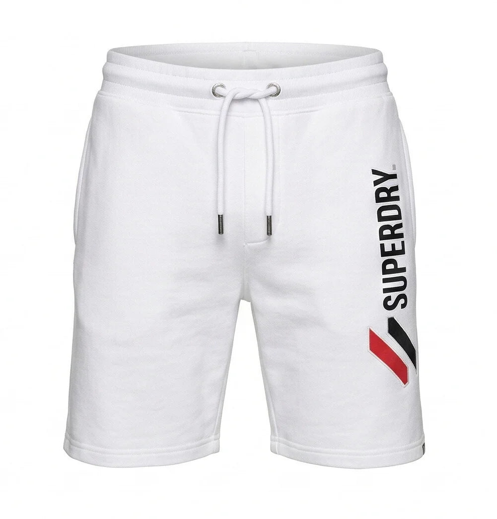 SUPERDRY Frosted Pearl Laid-Back Fit Signature Logo Sweat Shorts