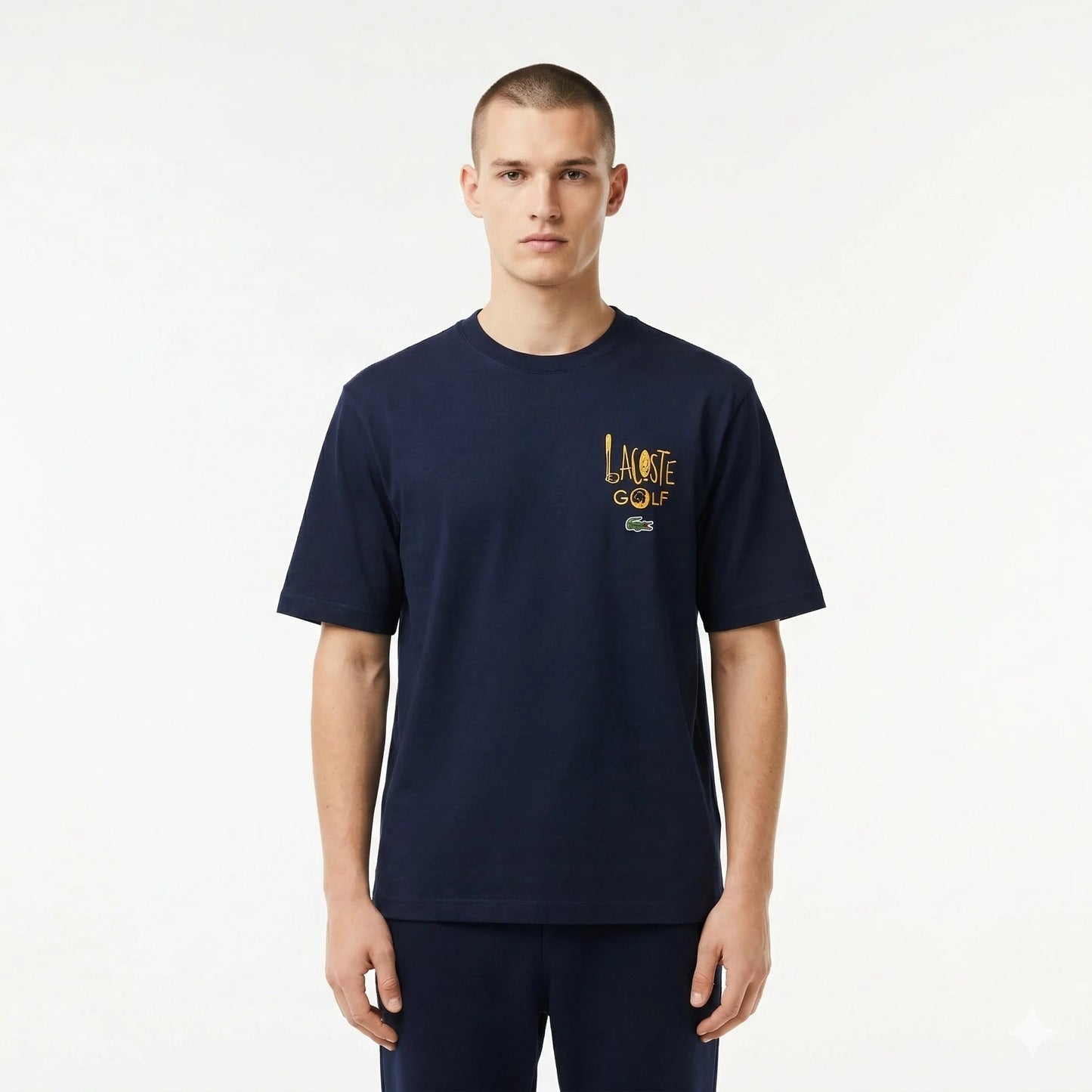 LACOSTE Deep Abyss Relaxed Fit Short Sleeve Graphic Tee