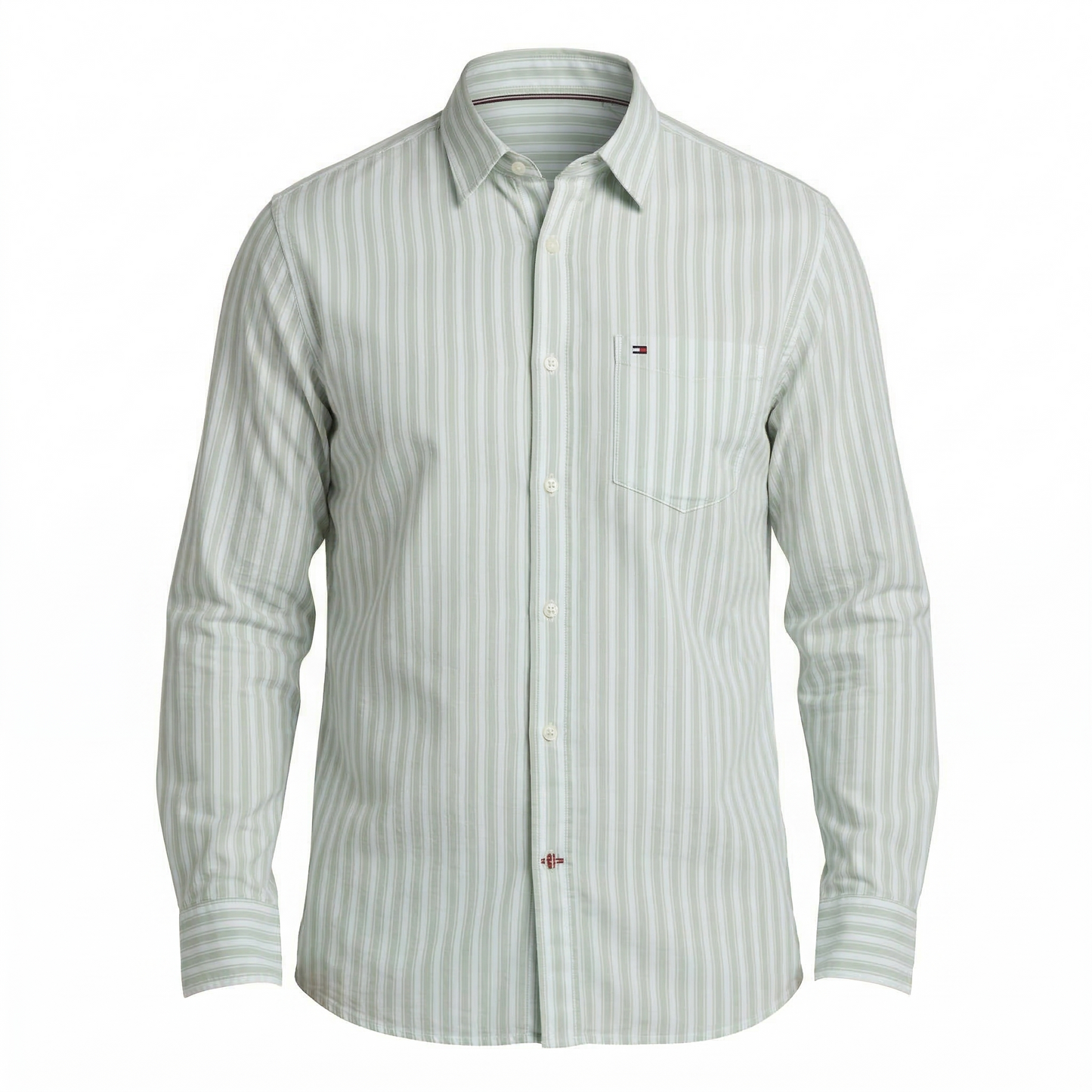 TOMMY HILFIGER Serene Aqua Tailored Fit Long Sleeve Button-Up Shirt