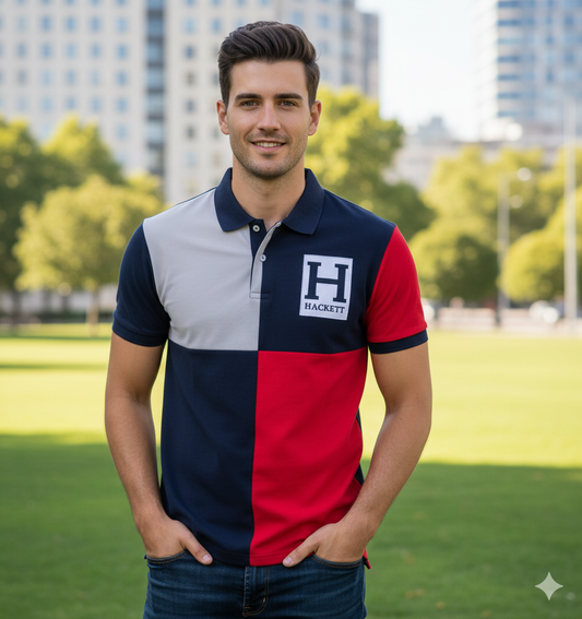 HACKETT Radiant Berry Tailored Fit Short Sleeve Piqué Polo Shirt