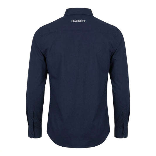 HACKETT x ASTON MARTIN Racing Cerulean Depths Classic Fit Long Sleeve Satin-Lycra Party Shirt