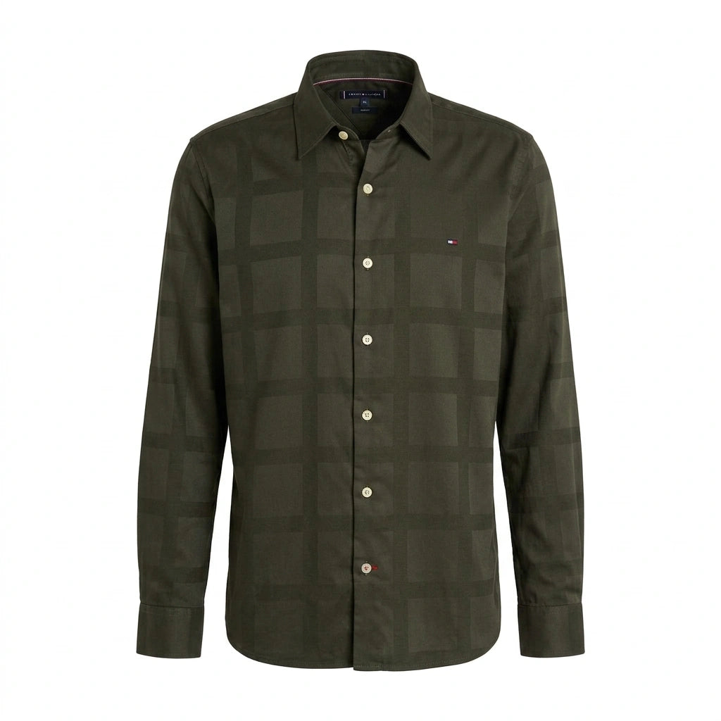 TOMMY HILFIGER Enchanted Forest Luxe Fit Long Sleeve Satin Shirt