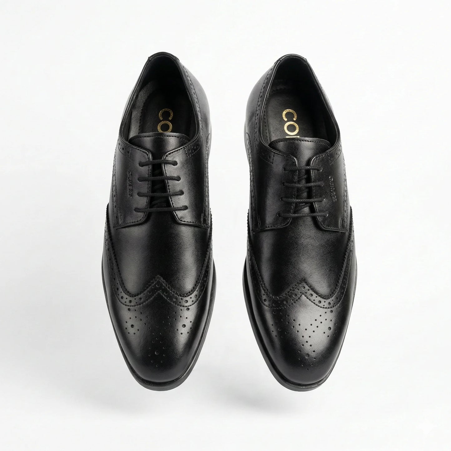 COACH Twilight Onyx Elegant Fit Wingtip Dress Shoes