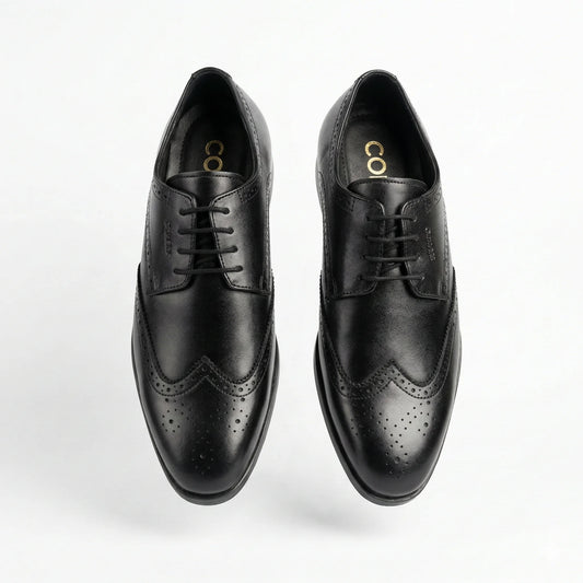 COACH Twilight Onyx Elegant Fit Wingtip Dress Shoes