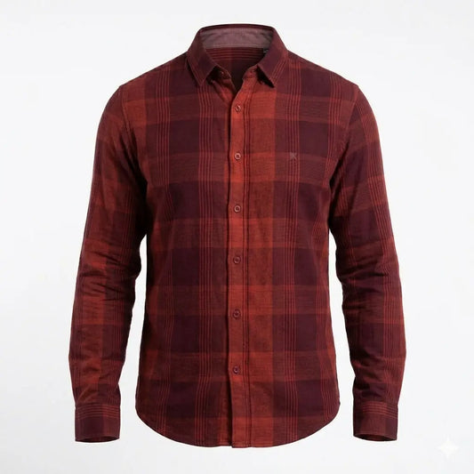 CALVIN KLEIN JEANS Ember Glow Tailored Fit Long Sleeve Flannel Shirt
