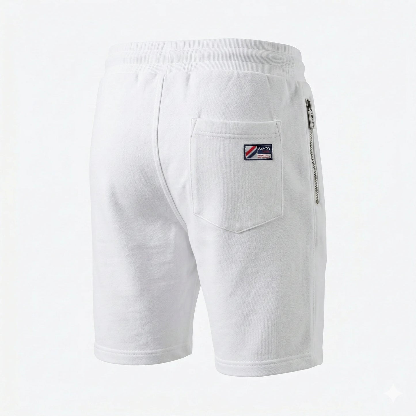 SUPERDRY Frosted Pearl Laid-Back Fit Signature Logo Sweat Shorts